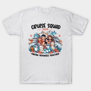 Happy Family Cruise Squad 2024 Summer Friends Boys Women Men T-Shirt